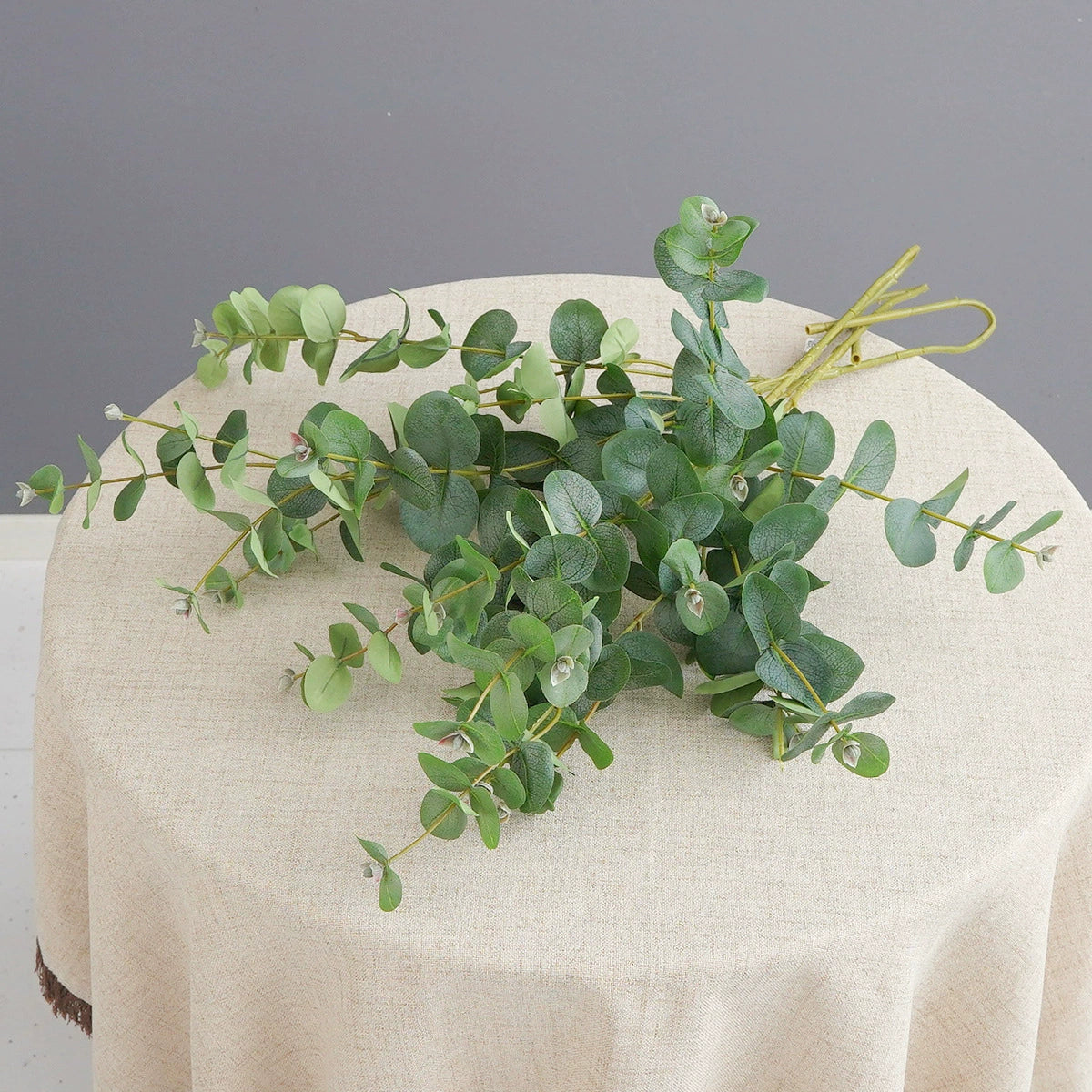 Künstliche Eukalyptus-Pflanze mit Münzblättern, 95 cm hoch, Seidenblätter, modern, für Hochzeiten, Dekoration, Büro, Zuhause