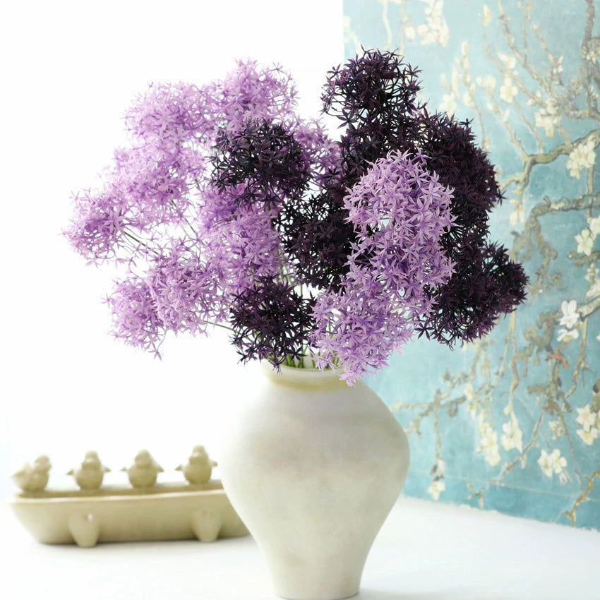 Künstliche Hortensie,62 cm, Kunststoff, realistisch, für Hochzeit, Dekoration, Innen & Außen, lila