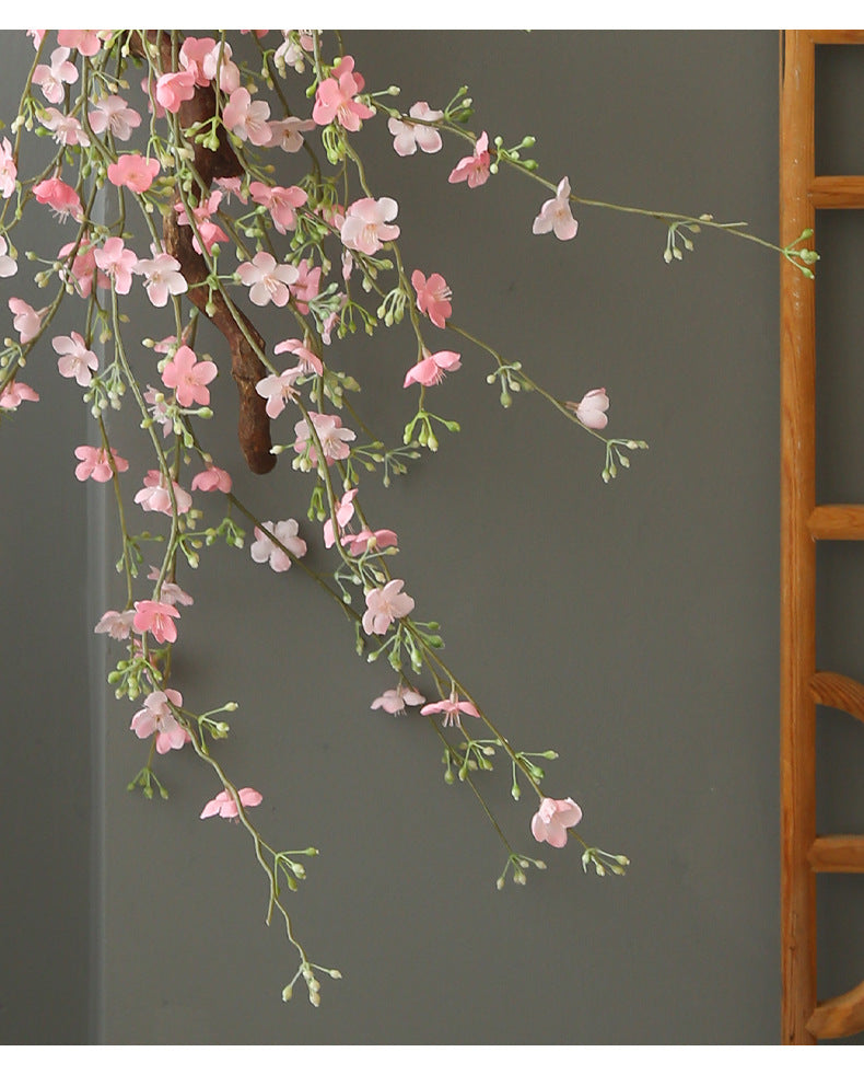 Künstliche Schneeweide, 85 cm lang, realistische Kunstseide, weiß/rosa, für Hochzeiten, Dekoration, Floristik, Gewerbe