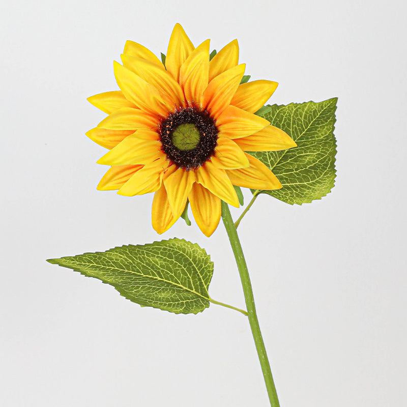 Künstliche Sonnenblume PU, 45 cm, 2 Stück, realistisch für Hochzeit, Hotel, Zuhause, Dekoration