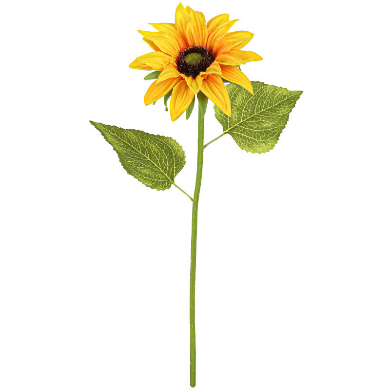 Künstliche Sonnenblume PU, 45 cm, 2 Stück, realistisch für Hochzeit, Hotel, Zuhause, Dekoration