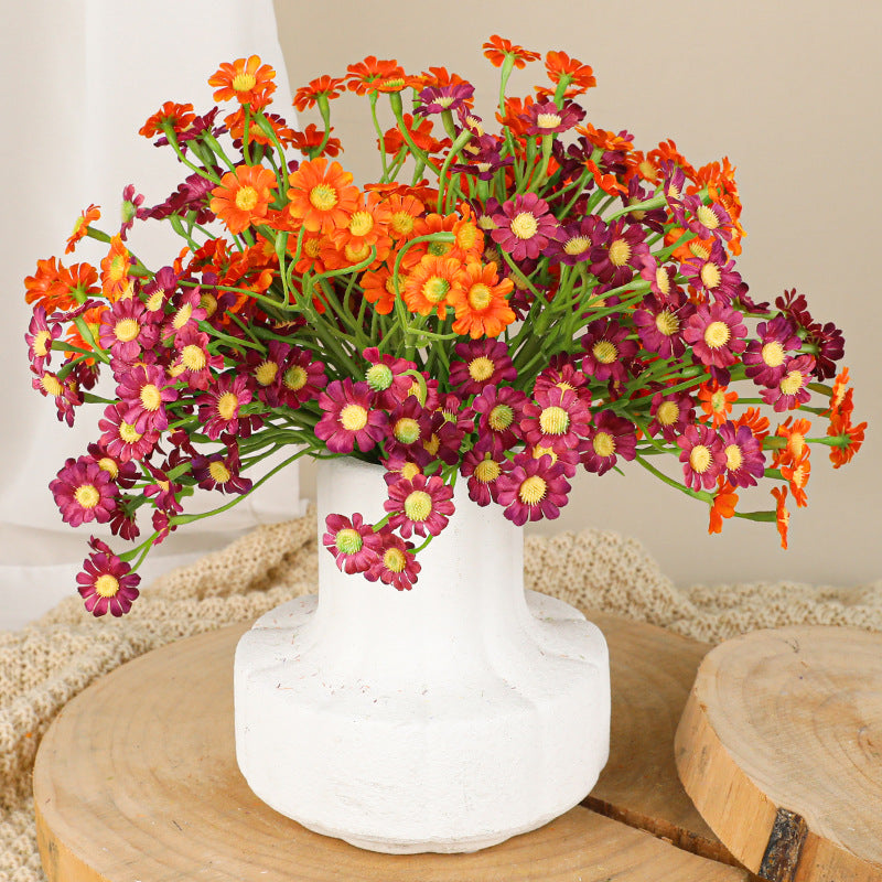 Künstliche Gänseblümchen Handstrauß, 27 cm, Real-Touch, Weiß, für Hochzeiten, Dekoration, Floristik, Innenbereich