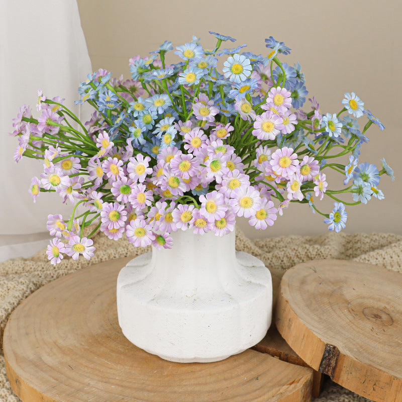 Künstliche Gänseblümchen Handstrauß, 27 cm, Real-Touch, Weiß, für Hochzeiten, Dekoration, Floristik, Innenbereich