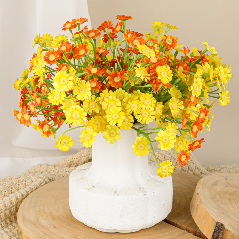Künstliche Gänseblümchen Handstrauß, 27 cm, Real-Touch, Weiß, für Hochzeiten, Dekoration, Floristik, Innenbereich