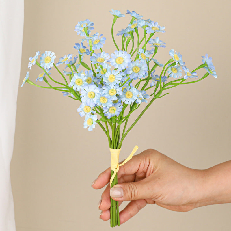 Künstliche Gänseblümchen Handstrauß, 27 cm, Real-Touch, Weiß, für Hochzeiten, Dekoration, Floristik, Innenbereich