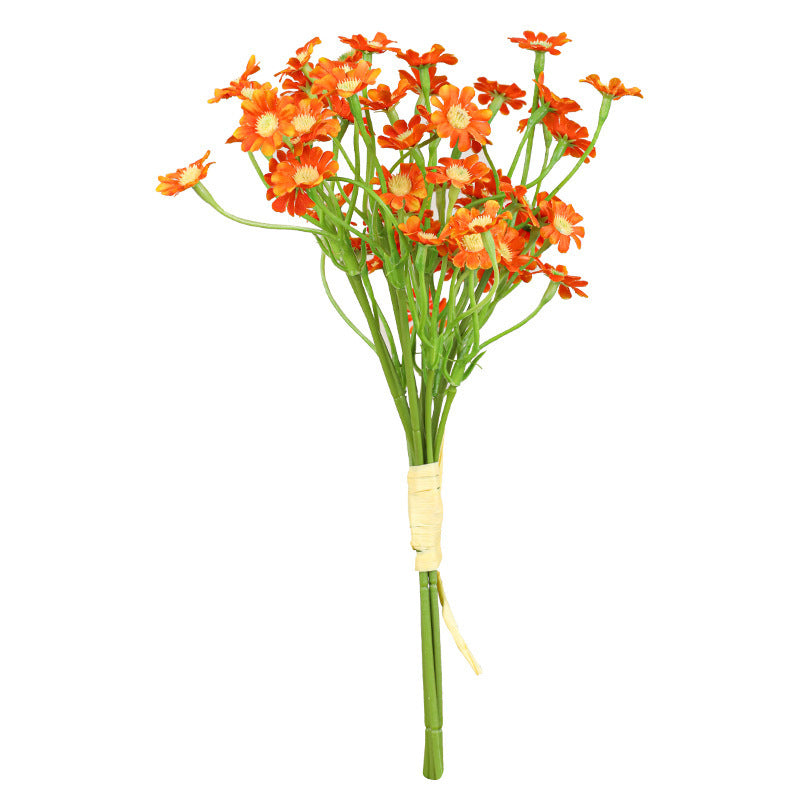 Künstliche Gänseblümchen Handstrauß, 27 cm, Real-Touch, Weiß, für Hochzeiten, Dekoration, Floristik, Innenbereich