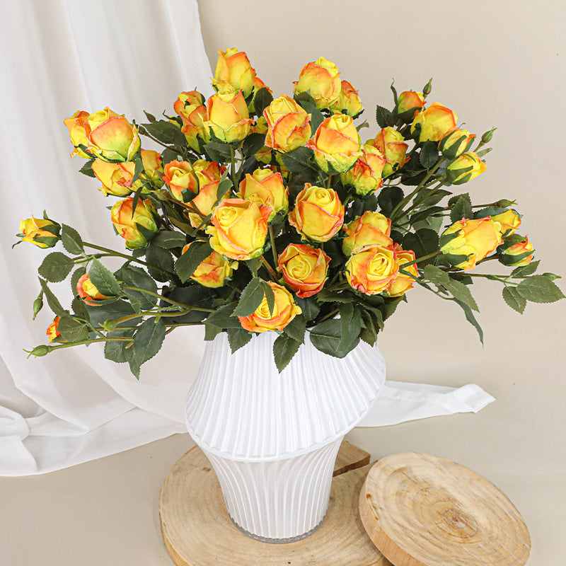 Künstliche Angola-Rosen, 26 cm, Seidenblumen, Vintage-Look, Real-Touch, für Hochzeiten, Home-Deko, Events, Floristik