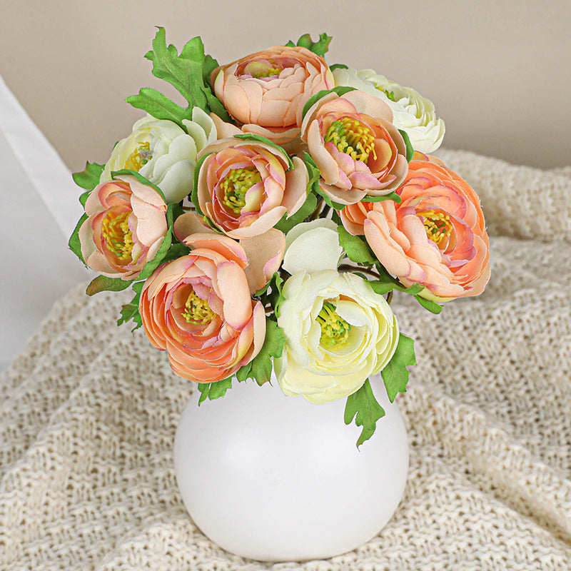 6er Set künstliche Rosen, 25 cm lang, hochwertige Seidenblumen, realistisches Design für Hochzeiten, Dekoration, Floristik, Innenraumgestaltung