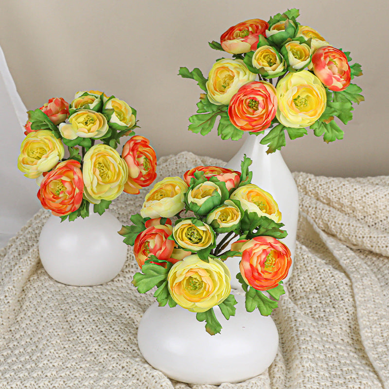 6er Set künstliche Rosen, 25 cm lang, hochwertige Seidenblumen, realistisches Design für Hochzeiten, Dekoration, Floristik, Innenraumgestaltung