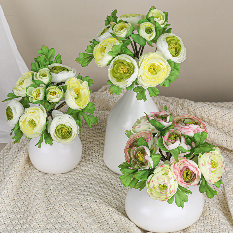 6er Set künstliche Rosen, 25 cm lang, hochwertige Seidenblumen, realistisches Design für Hochzeiten, Dekoration, Floristik, Innenraumgestaltung