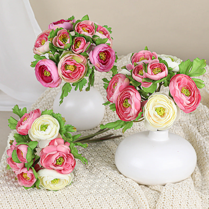 6er Set künstliche Rosen, 25 cm lang, hochwertige Seidenblumen, realistisches Design für Hochzeiten, Dekoration, Floristik, Innenraumgestaltung