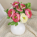 6er Set künstliche Rosen, 25 cm lang, hochwertige Seidenblumen, realistisches Design für Hochzeiten, Dekoration, Floristik, Innenraumgestaltung