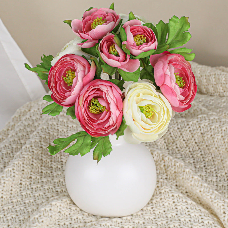 6er Set künstliche Rosen, 25 cm lang, hochwertige Seidenblumen, realistisches Design für Hochzeiten, Dekoration, Floristik, Innenraumgestaltung