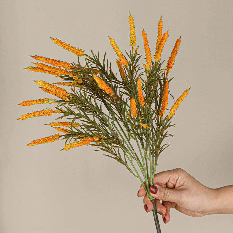 Künstliches Hirsegras-Bündel, 45 cm, moderner Ins-Stil, realistische Dekoration für Vasen, Hochzeiten, Fotografie, ganzjähriger Schmuck