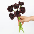 Künstliche Mohnblumen (Papaver) aus PU, 6 Blüten, 30 cm lang, realistisch für Hochzeit, Hotel, Herbstdekoration