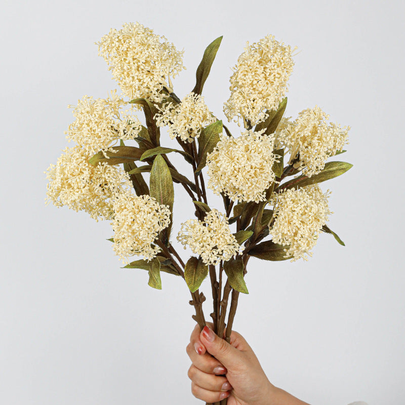 3-köpfige künstliche Dieffenbachie, 58 cm, hochwertige Kunstseide, realistisch für Hochzeiten, Dekoration, Events