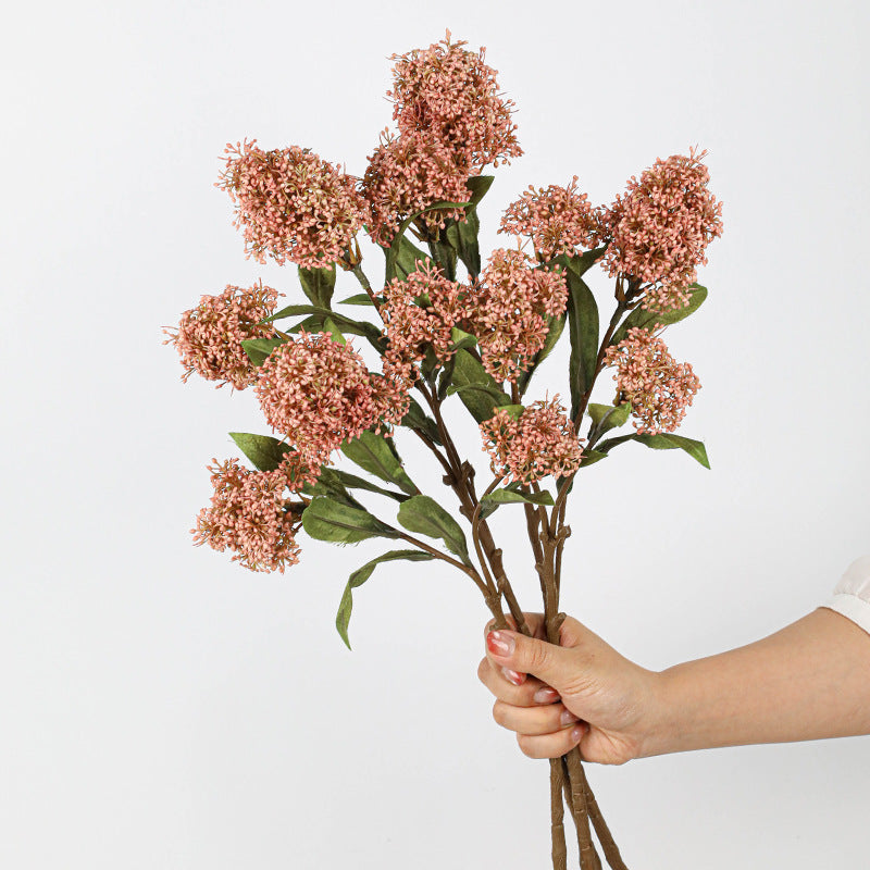 3-köpfige künstliche Dieffenbachie, 58 cm, hochwertige Kunstseide, realistisch für Hochzeiten, Dekoration, Events