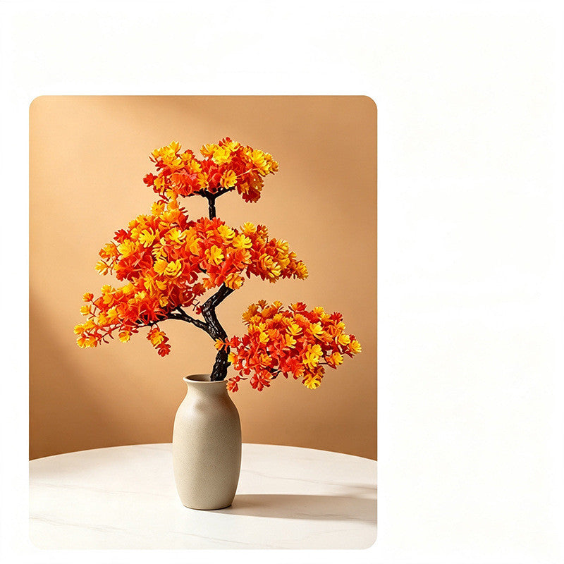 Künstliche Ahornblatt-Zweige 38 cm, realistisches Herbst-Dekor für Vasen, Hochzeiten, Wohnzimmer, Büro, Event-Dekoration