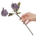 2er Set künstliche Rosen (Hagebuttenrose), 32 cm lang, 6 cm Blüten, realistisch für Hochzeit, Hotel, Wohnkultur, ganzjährige Dekoration