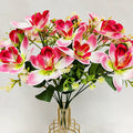 Künstliche Orchideen Seidenblumen, 36 cm hoch, realistisch für Hochzeit, Dekoration, Innen & Außen, 6 Farben