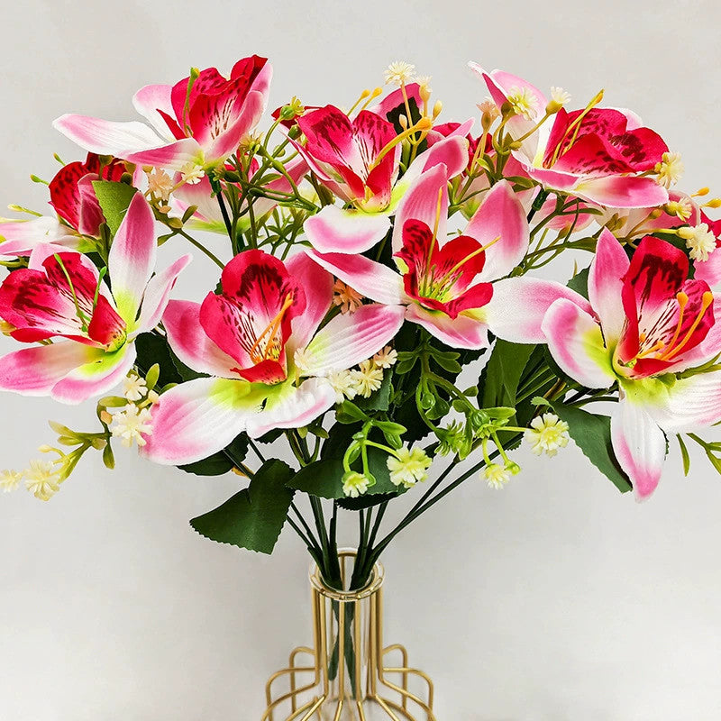Künstliche Orchideen Seidenblumen, 36 cm hoch, realistisch für Hochzeit, Dekoration, Innen & Außen, 6 Farben