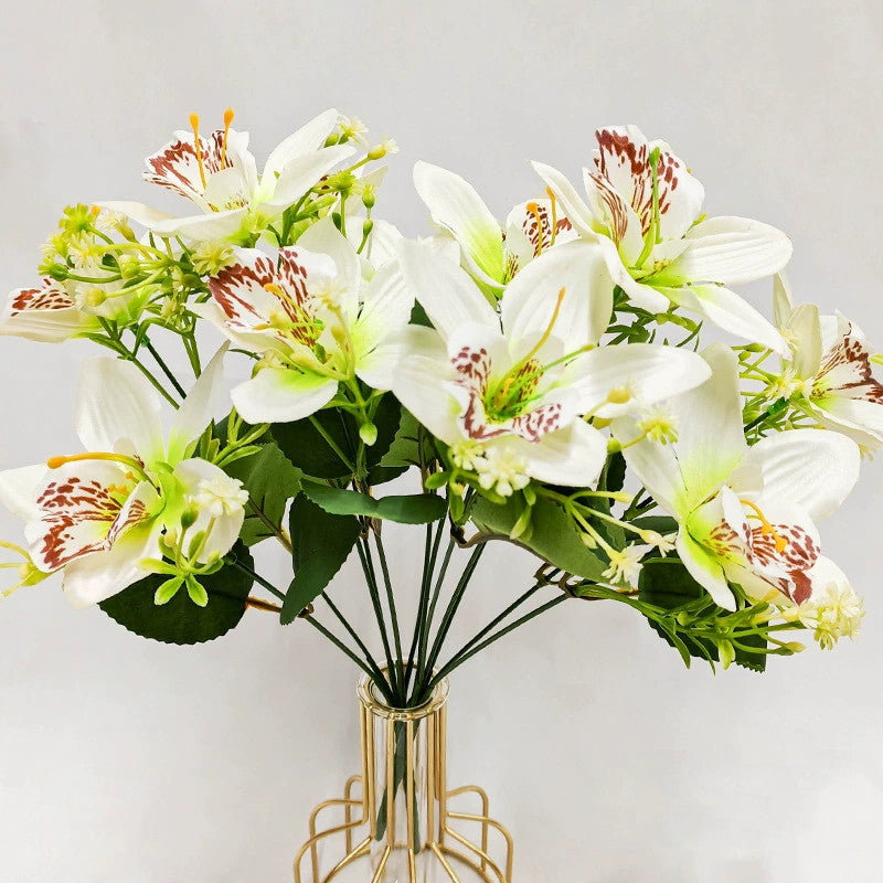 Künstliche Orchideen Seidenblumen, 36 cm hoch, realistisch für Hochzeit, Dekoration, Innen & Außen, 6 Farben
