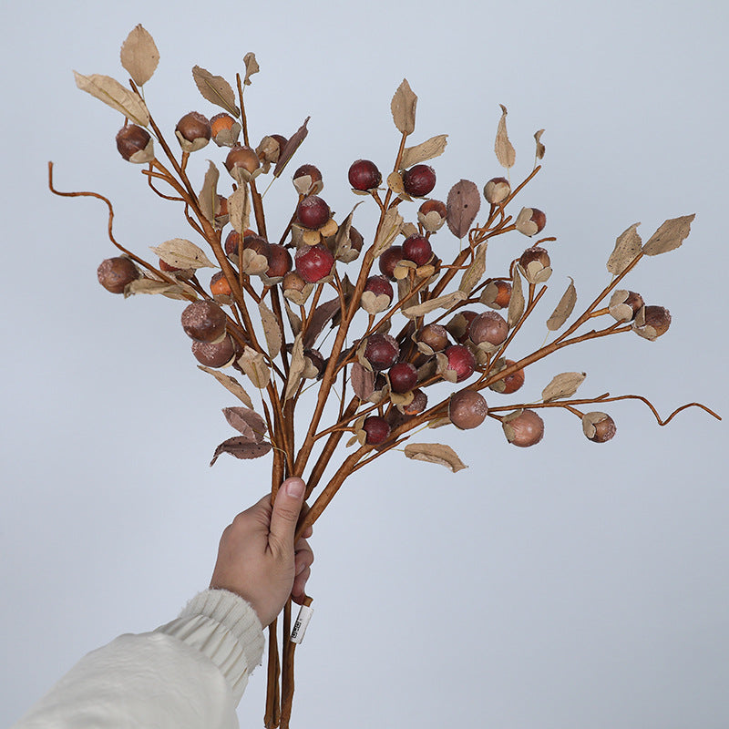 Künstliche Luohan Guo Früchte, 40 cm, Vintage-Dekoration, Real-Touch, für Hotel, Hochzeit, Event-Deko, 2 Stück