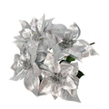 Künstliche Weihnachtsblumen, 44 cm, Seiden-Weihnachtsstern, Real-Touch, Festliche Dekoration für Haus, Hochzeit, Event, Gewerbe