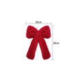 Weihnachts-Schleife aus Plüsch, 3 Größen (30-70 cm), Rot/Weiß, Dekoration für Hochzeiten, Events, Festdekoration, realistische Optik