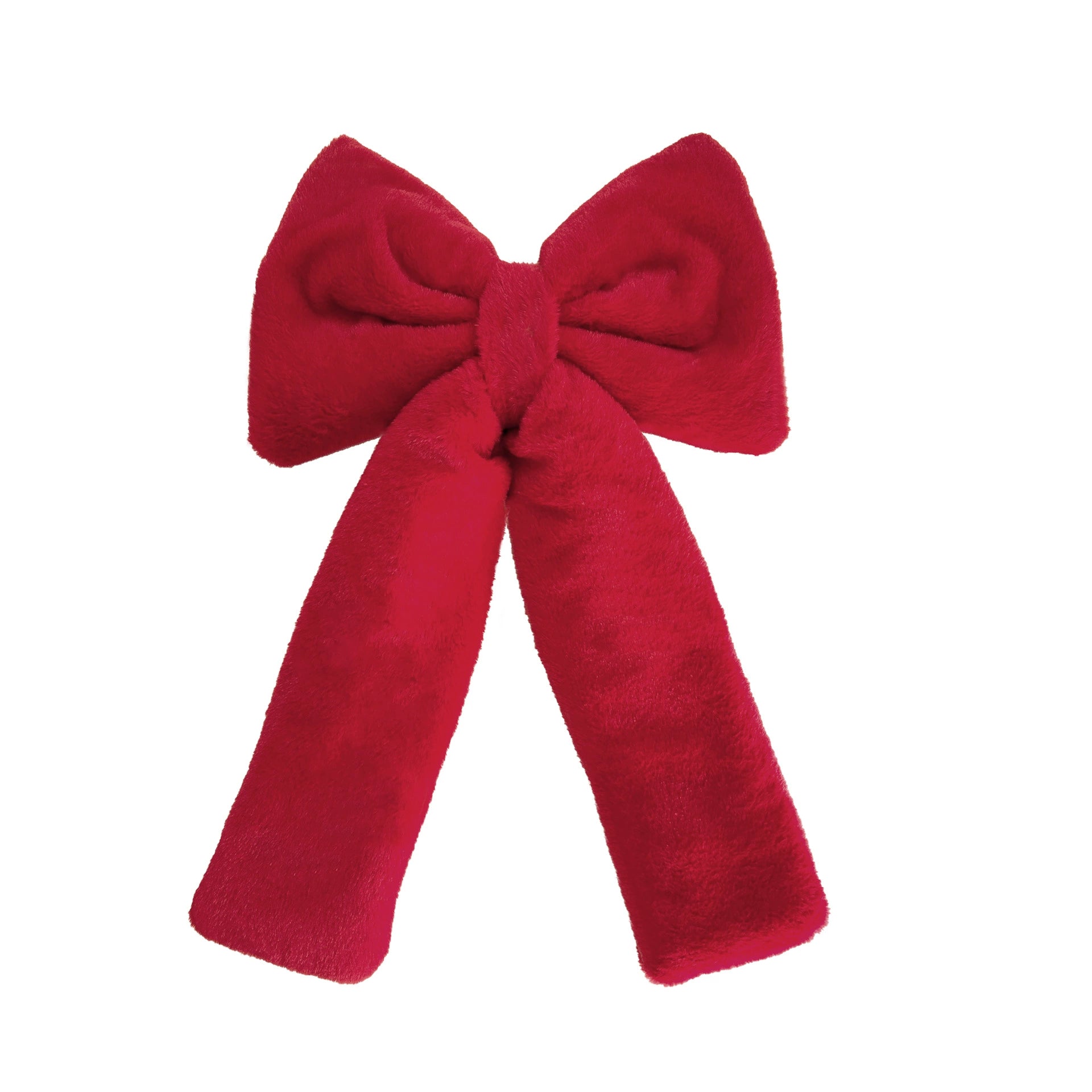 Weihnachts-Schleife aus Plüsch, 3 Größen (30-70 cm), Rot/Weiß, Dekoration für Hochzeiten, Events, Festdekoration, realistische Optik