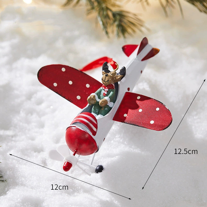 Weihnachtsbaum-Deko Eisenkunst, 20 cm, Realistische Rentier- und Weihnachtsmann-Hänger, Festliche Dekoration für Zuhause, Hochzeit, Geschäft