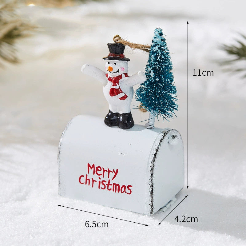 Weihnachtsbaum-Deko Eisenkunst, 20 cm, Realistische Rentier- und Weihnachtsmann-Hänger, Festliche Dekoration für Zuhause, Hochzeit, Geschäft