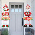 Weihnachtsdekoration Türhänger, Kunststoff Schneemann & Weihnachtsmann, 25-43 cm, für Haus, Hochzeit, Geschäft, realistische Optik