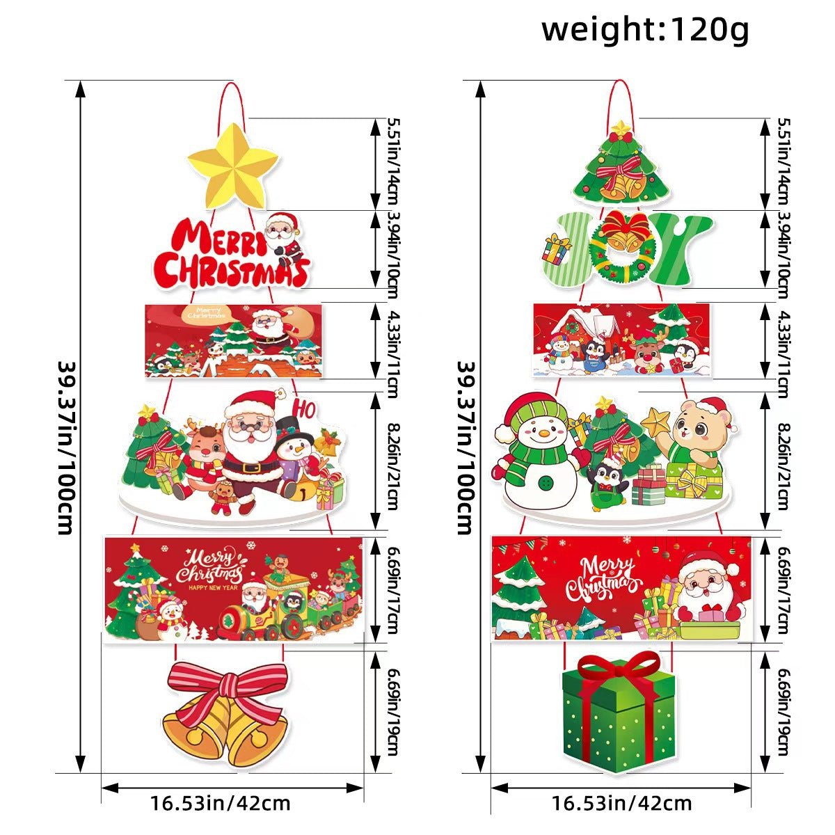 Weihnachtsdekoration Türhänger, Kunststoff Schneemann & Weihnachtsmann, 25-43 cm, für Haus, Hochzeit, Geschäft, realistische Optik