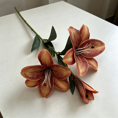 Künstliche Seidenlilie 75 cm, realistische Nachbildung, Hochzeitsdekoration, Wohnaccessoire, für Floristen & Eventplaner