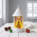 Weihnachtsdekoration Elektronische Kerze mit Weihnachtsbaum-Motiv, 15 cm hoch, LED-Windlicht für Tischdekoration, Party- und Festbeleuchtung, 6 Designs zur Auswahl