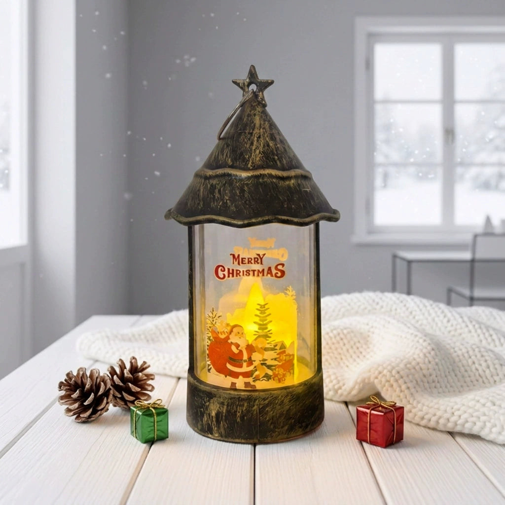 Weihnachtsdekoration Elektronische Kerze mit Weihnachtsbaum-Motiv, 15 cm hoch, LED-Windlicht für Tischdekoration, Party- und Festbeleuchtung, 6 Designs zur Auswahl