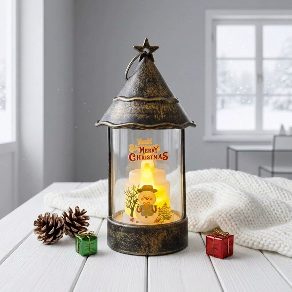 Weihnachtsdekoration Elektronische Kerze mit Weihnachtsbaum-Motiv, 15 cm hoch, LED-Windlicht für Tischdekoration, Party- und Festbeleuchtung, 6 Designs zur Auswahl