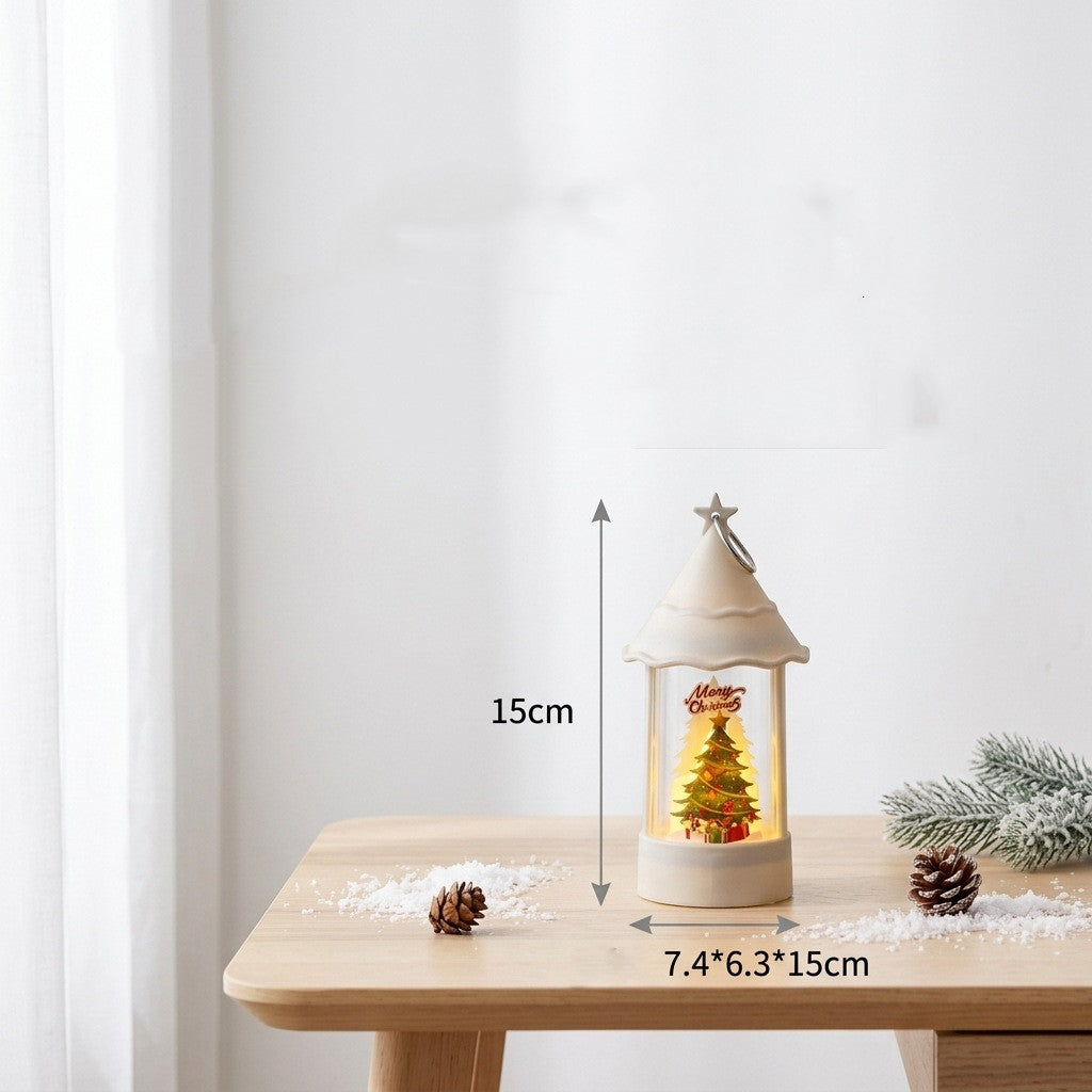 Weihnachtsdekoration Elektronische Kerze mit Weihnachtsbaum-Motiv, 15 cm hoch, LED-Windlicht für Tischdekoration, Party- und Festbeleuchtung, 6 Designs zur Auswahl