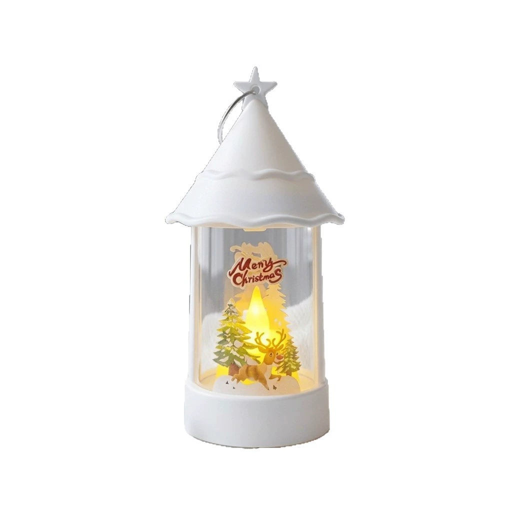 Weihnachtsdekoration Elektronische Kerze mit Weihnachtsbaum-Motiv, 15 cm hoch, LED-Windlicht für Tischdekoration, Party- und Festbeleuchtung, 6 Designs zur Auswahl