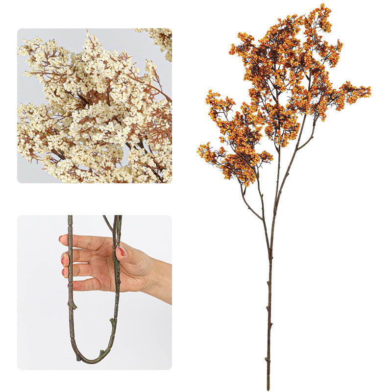 Künstliche Fruchtzweige aus Schaumstoff, 88 cm, Realistische Deko-Früchte, Grünpflanzen für Hochzeit, Dekoration, Büro, Zuhause