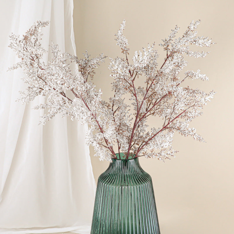Künstliche Raureifblüten aus Schaumstoff, 108 cm, realistisch, für Hochzeit, Hotel, Festdekoration, ganzjährig