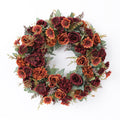 Herbst-Pfingstrosen-Kranz 45 cm, künstliche Blumen für Hochzeit, Dekoration, Grabschmuck, langlebig