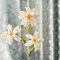 Künstliche Lilien, 3 Blüten, 85 cm, Real-Touch, für Hochzeiten, Dekoration, Hotel, Beerdigung, langlebig, pflegeleicht