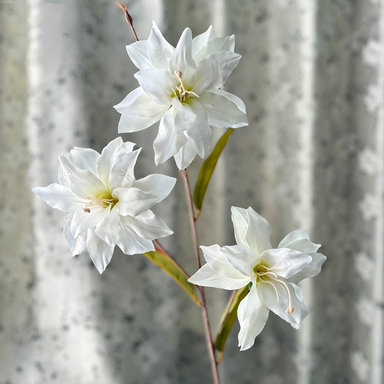 Künstliche Lilien, 3 Blüten, 85 cm, Real-Touch, für Hochzeiten, Dekoration, Hotel, Beerdigung, langlebig, pflegeleicht