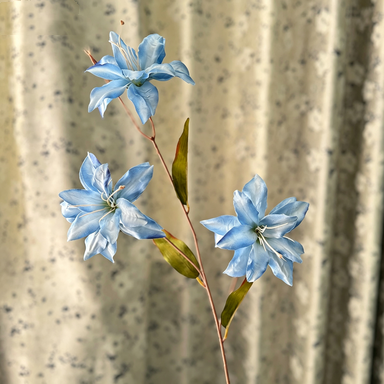 Künstliche Lilien, 3 Blüten, 85 cm, Real-Touch, für Hochzeiten, Dekoration, Hotel, Beerdigung, langlebig, pflegeleicht