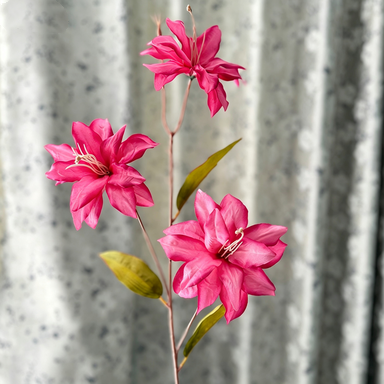 Künstliche Lilien, 3 Blüten, 85 cm, Real-Touch, für Hochzeiten, Dekoration, Hotel, Beerdigung, langlebig, pflegeleicht