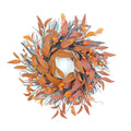 Herbstlicher Ahornblatt-Kürbis-Kranz, 43 cm, künstliche Blätter, realistische Optik, für Hochzeiten, Dekoration, Türschmuck