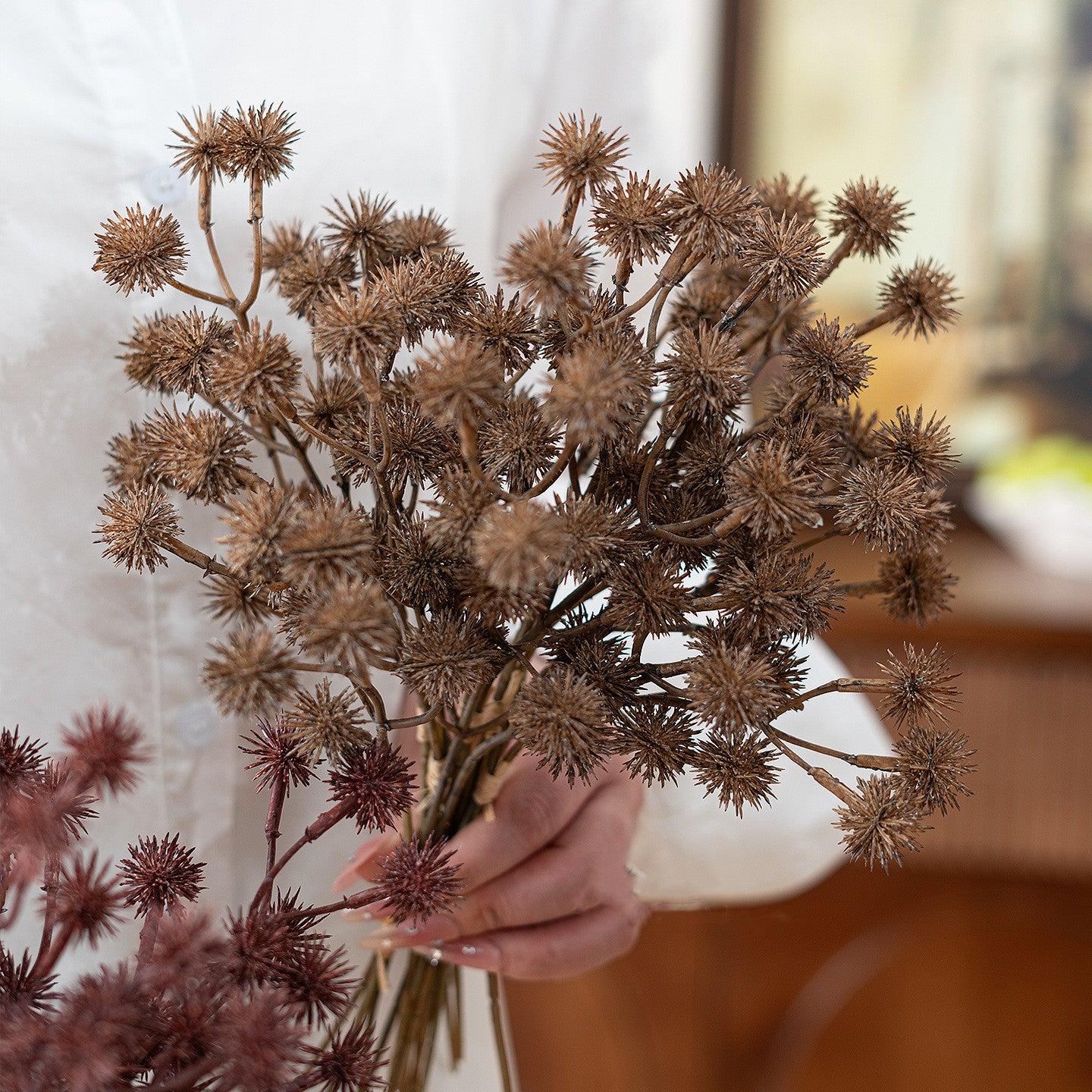 Vintage Herbstfarben Wilddorn-Bündel, 28 cm, Kunststoff, echt aussehende Dekoration für Vasen, Hochzeiten, Schaufenster, Tischdekoration