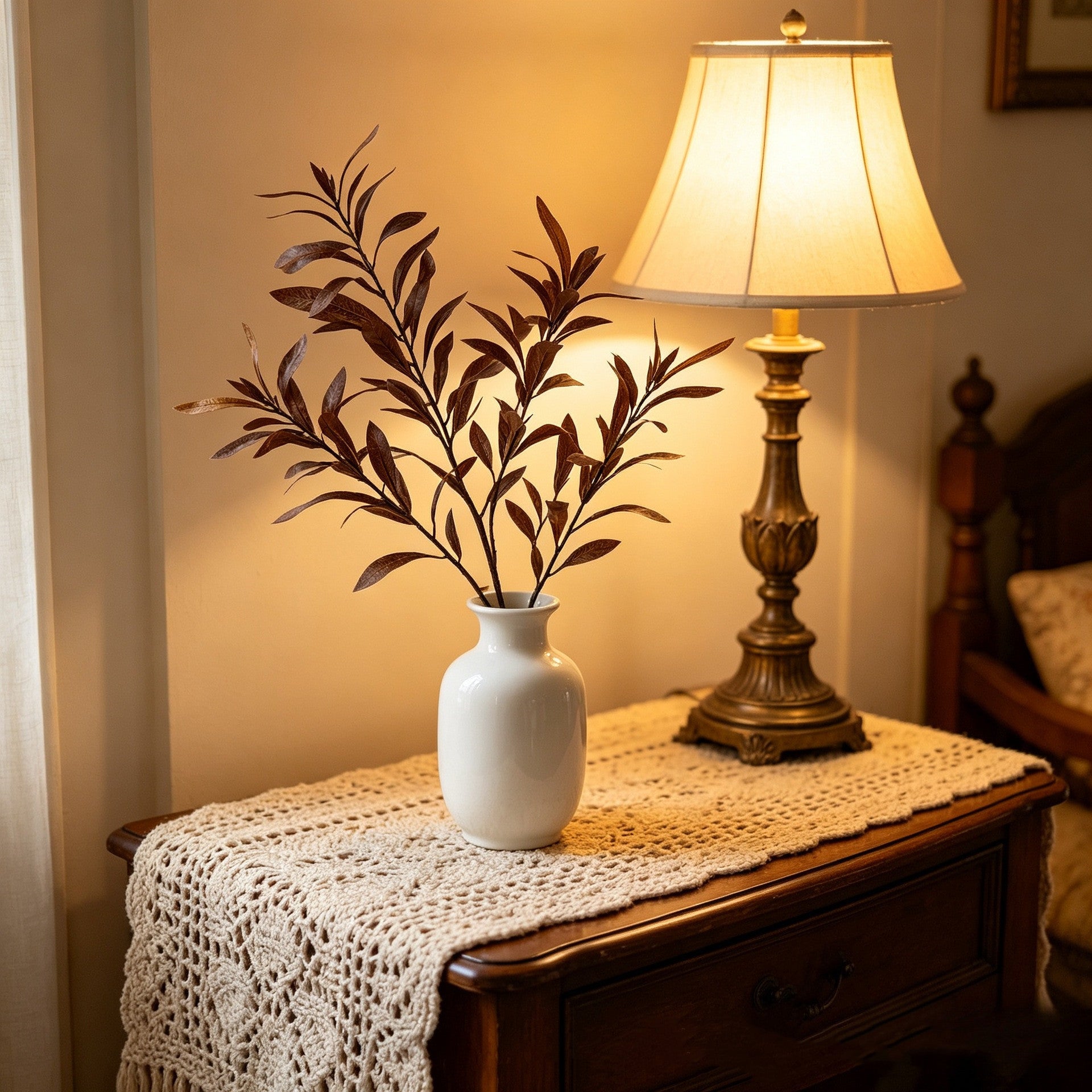 Künstliche Olivenzweig 60cm, hochrealistisch aus Kunststoff, moderner Landhausstil für Hochzeiten, Dekoration, Floristik, Innenraumgestaltung